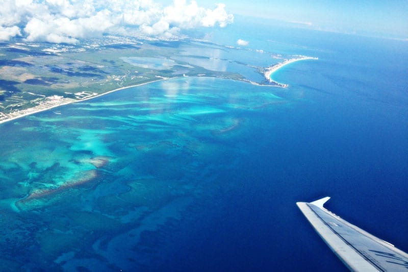 Flying to a tropical destination