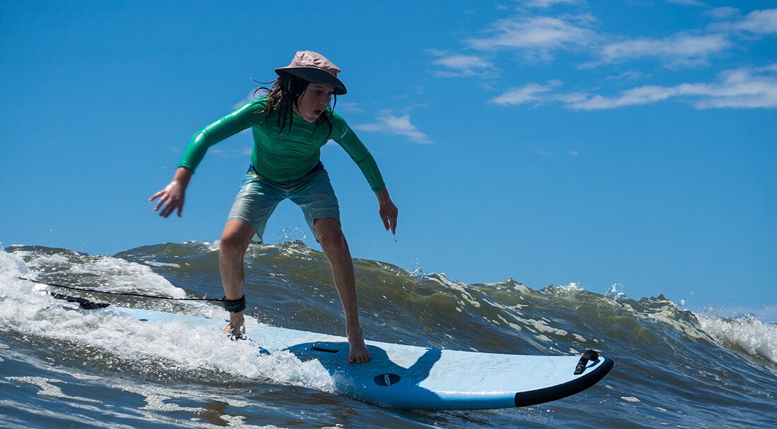 Backside surf stance