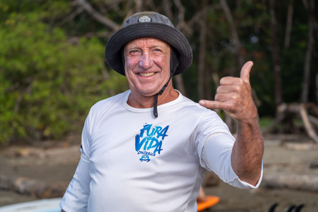 Beach fun during surf lesson at the Marino Ballena National Park
