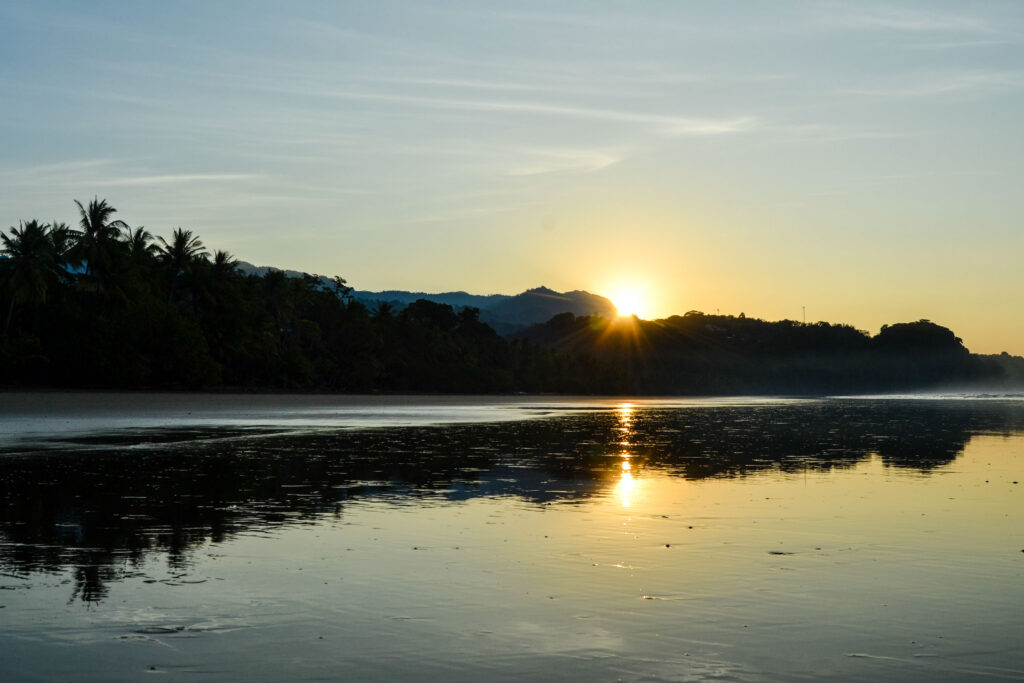 Sunrise at the Marino Ballena National Park in Uvita, Osa, Costa Rica