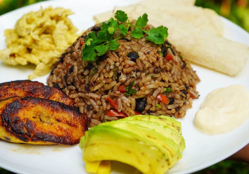 Costa Rican typical breakfast